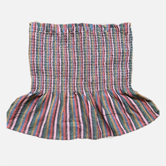 American Eagle Striped Smocked Tube Top Womens Size S Multicolor Boho‎ C… - Picture 2 of 7